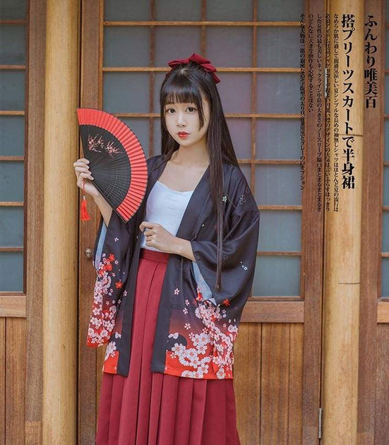 Short Kimono Jacket for Men Women Foxtume