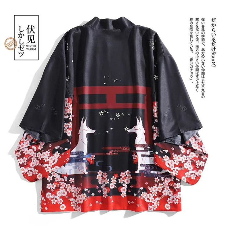Haori - Sakura Inari Kimono Cardigan - Foxtume