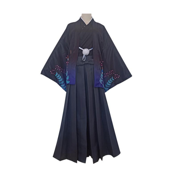 Midnight Wisteria Samurai Kimono Set