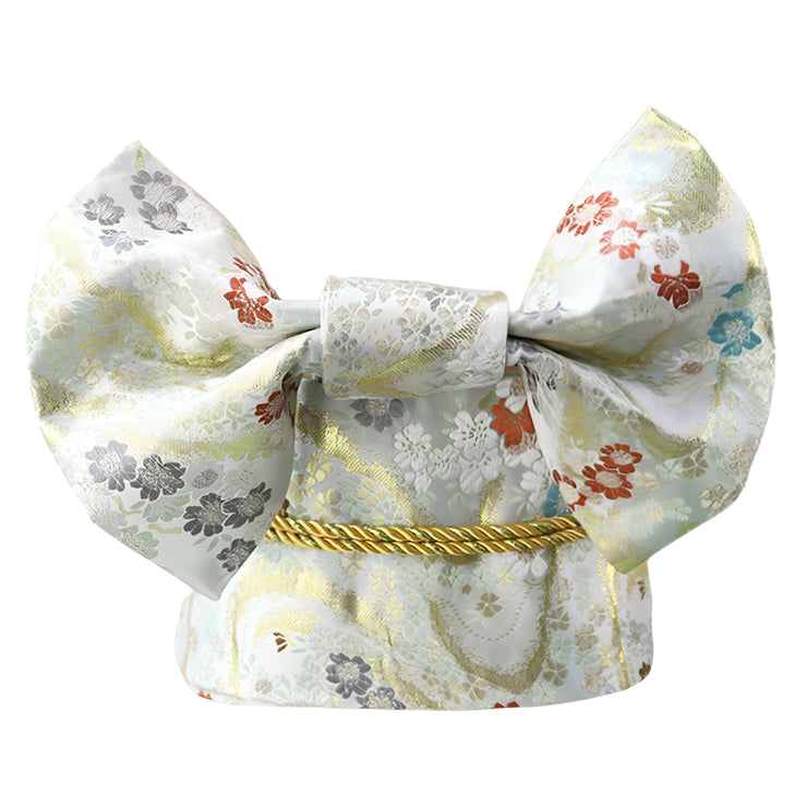 Premium White Pre-Tied Obi Yukata Waistband
