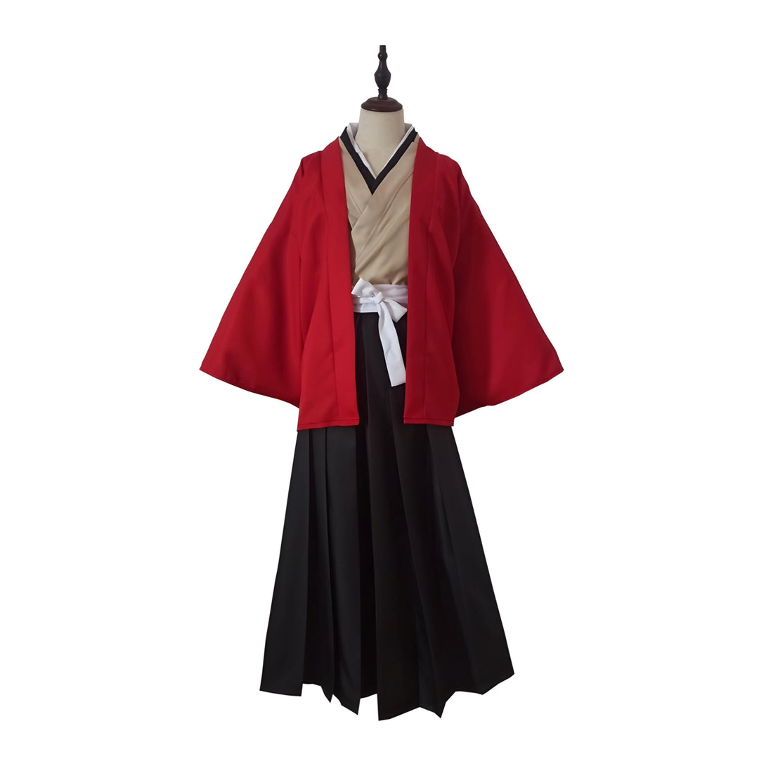 red and black kimono dress Black Red Kimono Dress for Women | Japanese Style Long Robe | Elegant Maxi Dress