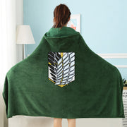 Attack On Titan Survey Corps Hooded Blanket