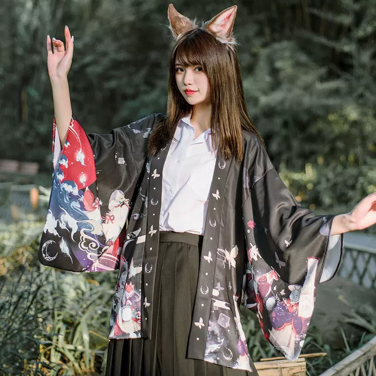 Fox Wedding Kimono Cardigan