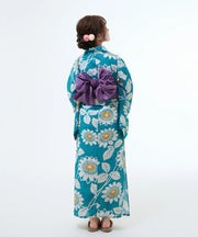 Turquoise Sunflower Women Festival Yukata