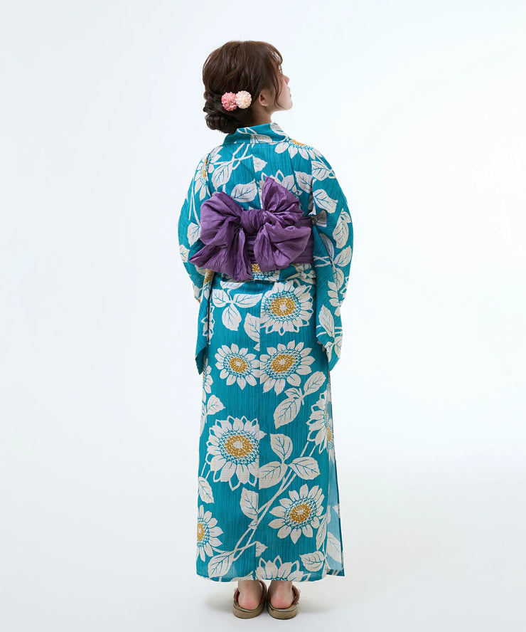 Turquoise Sunflower Women Festival Yukata