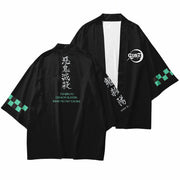 kimono-haori-demon-green-black-checked