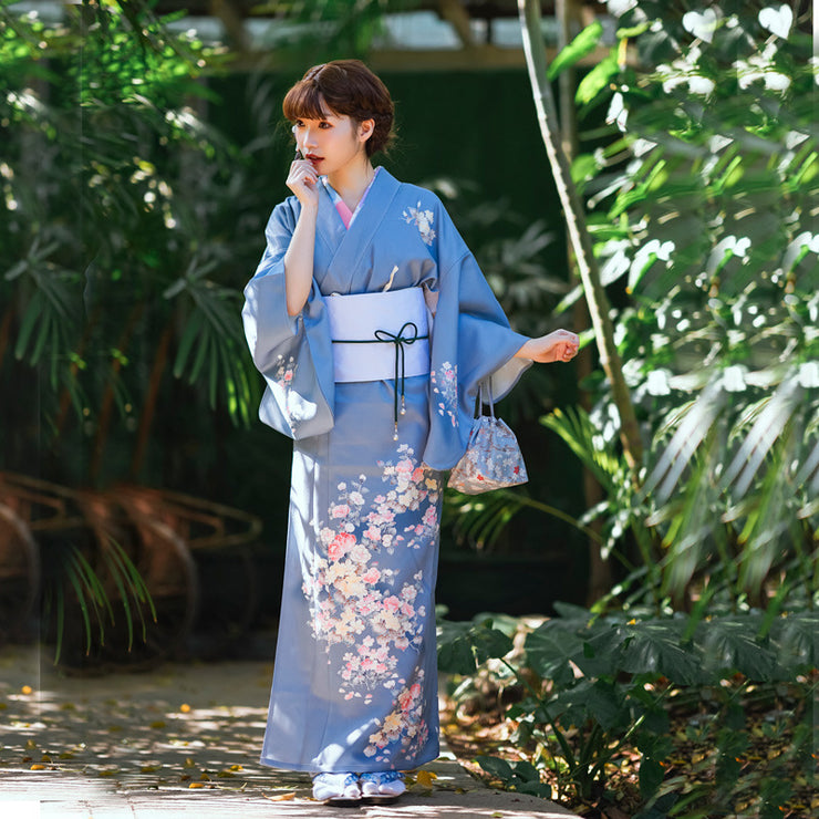 Morandi Blue Women Festival Yukata