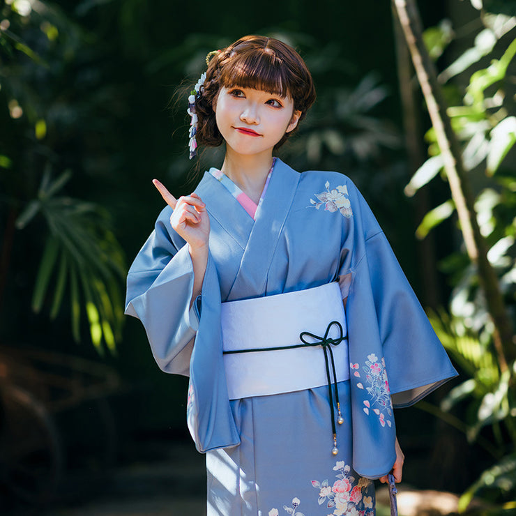 Morandi Blue Women Festival Yukata