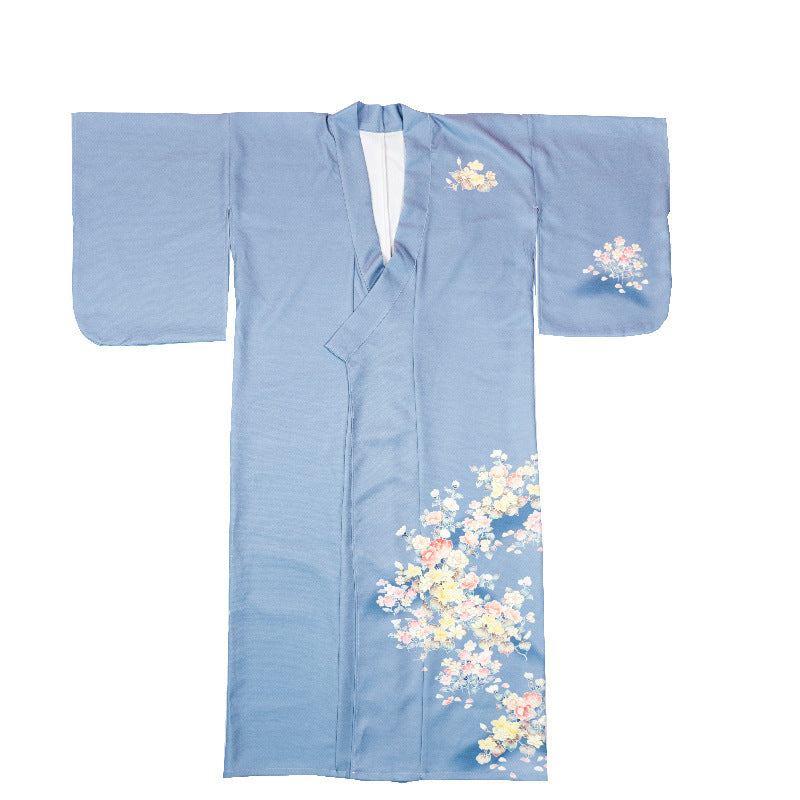 Morandi Blue Women Festival Yukata | Japanese Kimono Shop