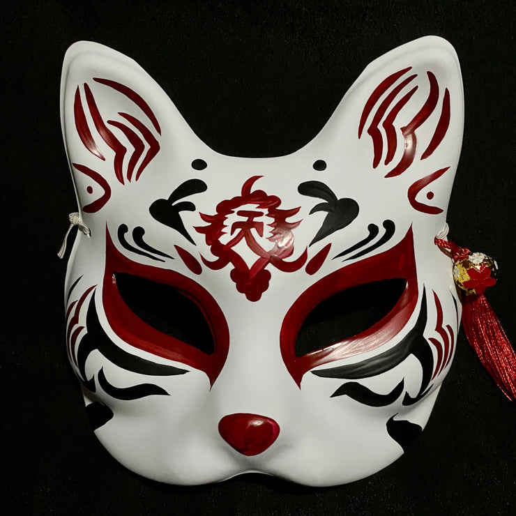 Half Face Kitsune Mask - Sky