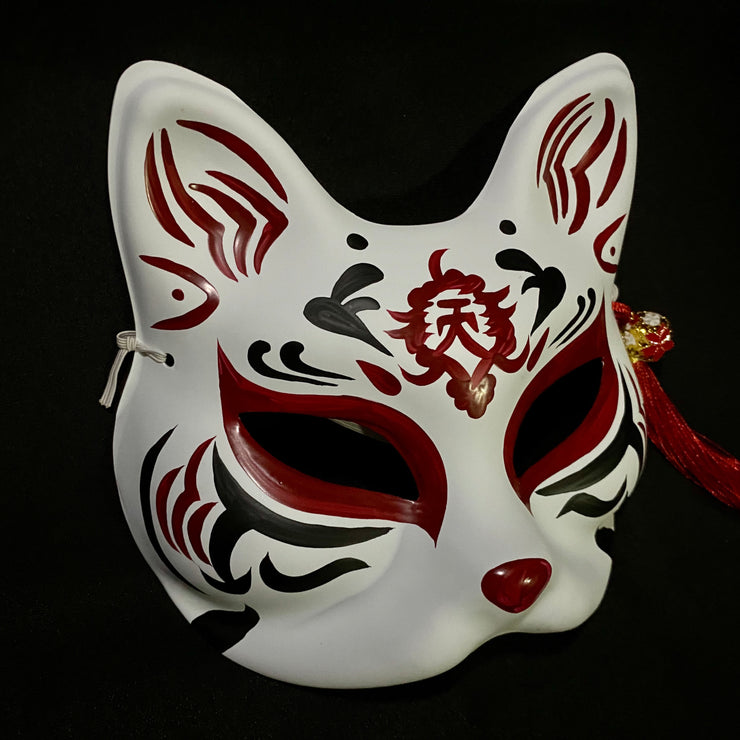 Half Face Kitsune Mask - Sky