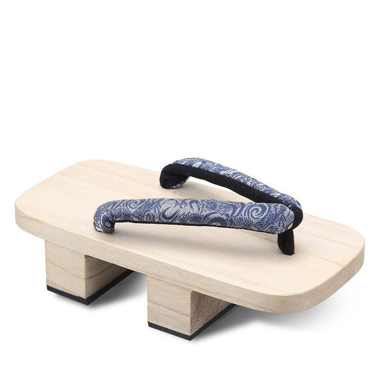 Men Geta Wooden Sandals [Blue Whirlwind] | Foxtume