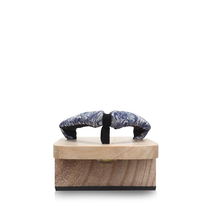 Men Geta Wooden Sandals [Blue Whirlwind] | Foxtume