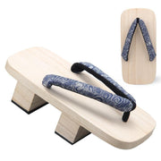 Men Geta Wooden Sandals [Blue Whirlwind] | Foxtume