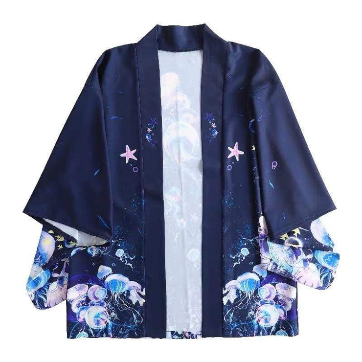 Haori | Abyssal Jellyfish Kimono Cardigan | Foxtume
