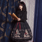 Birdcage Print Gothic Lolita Sleeveless Dress