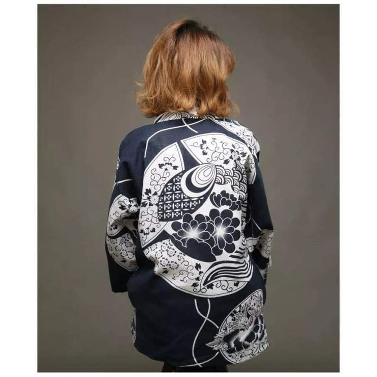 Yukata | Fish Scale Pattern Women Nightgown | Foxtume