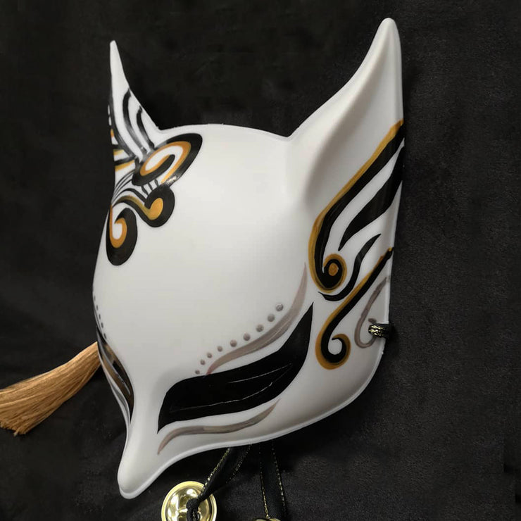 Sharp Ears Kitsune Mask - Golden Nimbus