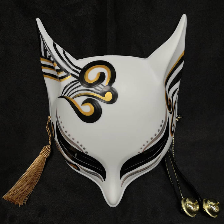 Sharp Ears Kitsune Mask - Golden Nimbus