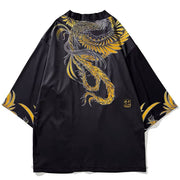 | Golden Phoenix Kimono Shirt | Foxtume