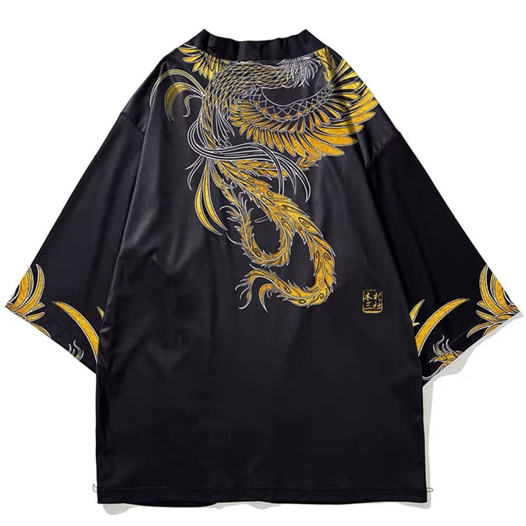 | Golden Phoenix Kimono Shirt | Foxtume