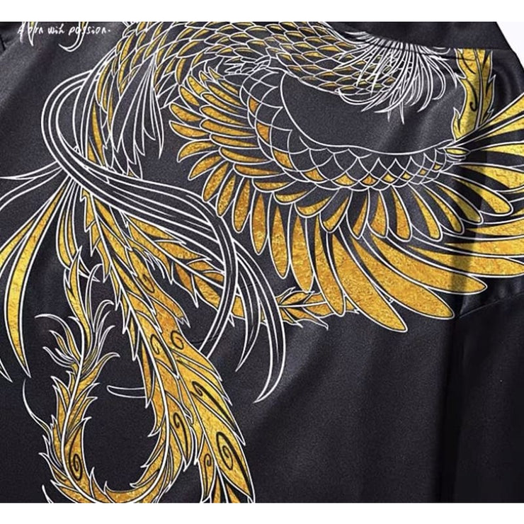 | Golden Phoenix Kimono Shirt | Foxtume