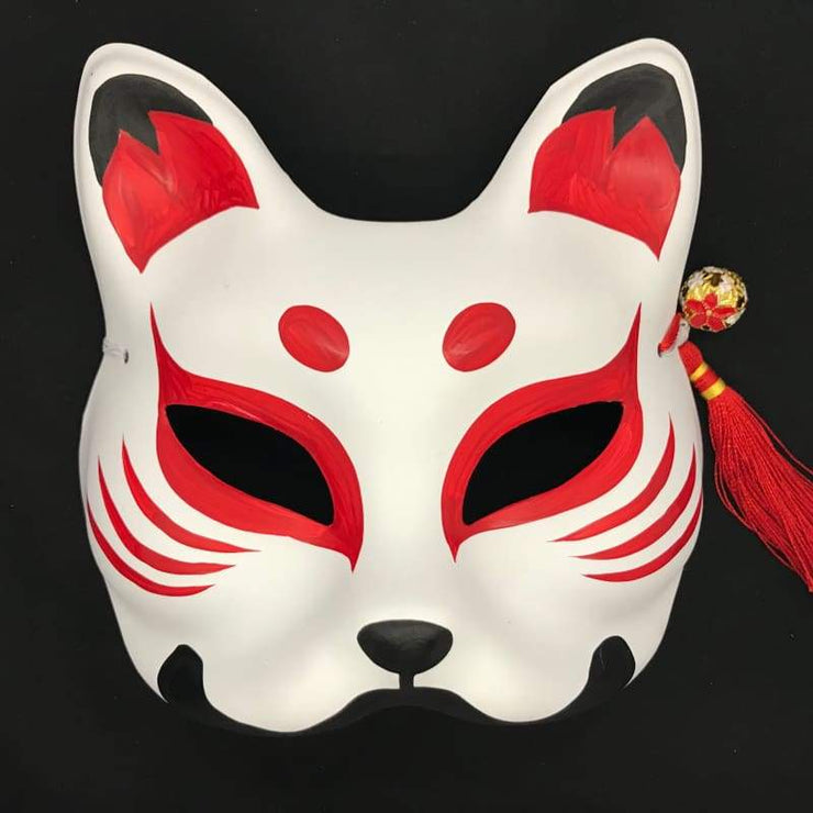 | Half Face Kitsune Mask - Ancient Beauty | Foxtume