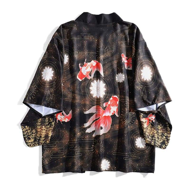 Haori | Hanabi Goldfish Kimono Cardigan | Foxtume