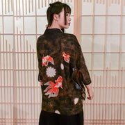 Haori | Hanabi Goldfish Kimono Cardigan | Foxtume