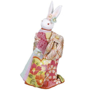 | Handmade Japanese Kimono Rabbit Music Box - Deluxe Bow Pink | Foxtume