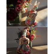 | Handmade Japanese Kimono Rabbit Music Box - Deluxe Bow Pink | Foxtume