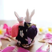 | Handmade Kimono Rabbit Music Box - Dancing Couples | Foxtume