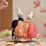 | Handmade Kimono Rabbit Music Box - Dancing Couples | Foxtume