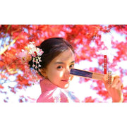 Accessory | Handmade Japanese Traditional Tsumami Kanzashi Hair Clip [Sakura Blossom X Rabbit] | Foxtume