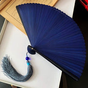 Japanese Folding Fan 【Cranes and Japanese Wave】