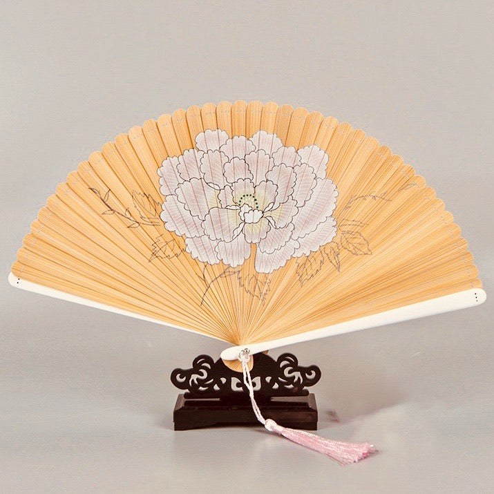 Japanese Folding Fan 【Peony Blossom】