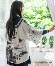 Ink Wash Painting Kimono Cardigan