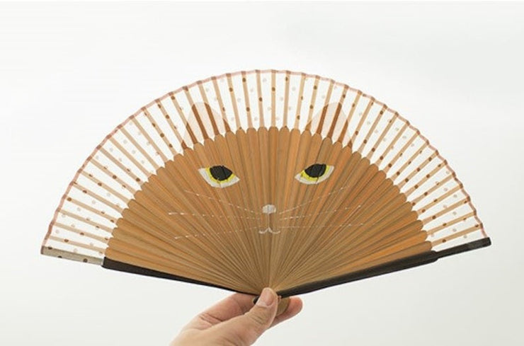 Japanese Folding Fan 【Kawaii Cat】