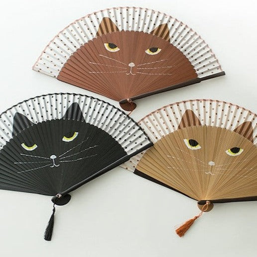 Japanese Folding Fan 【Kawaii Cat】