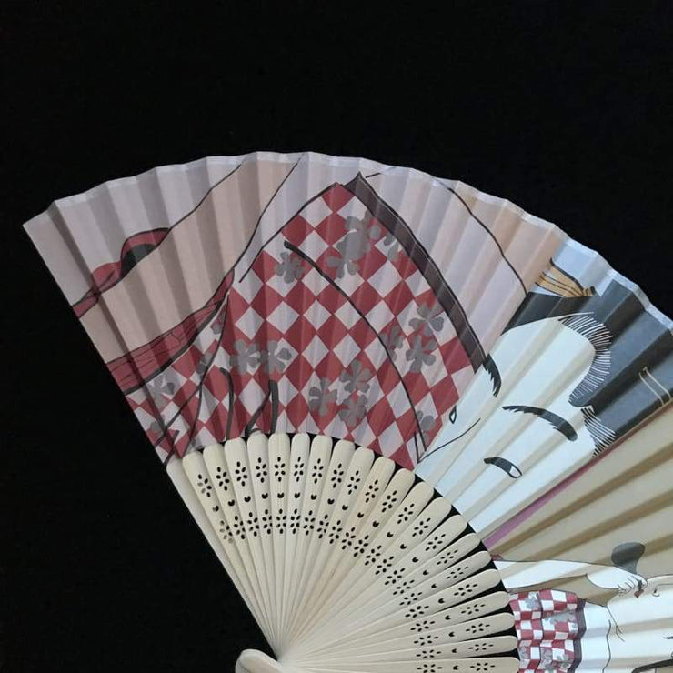 J-Life International Traditional Hand Fan Kabuki