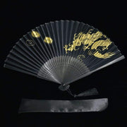 Hand Fan | Japanese Folding - Golden Dragon | Foxtume