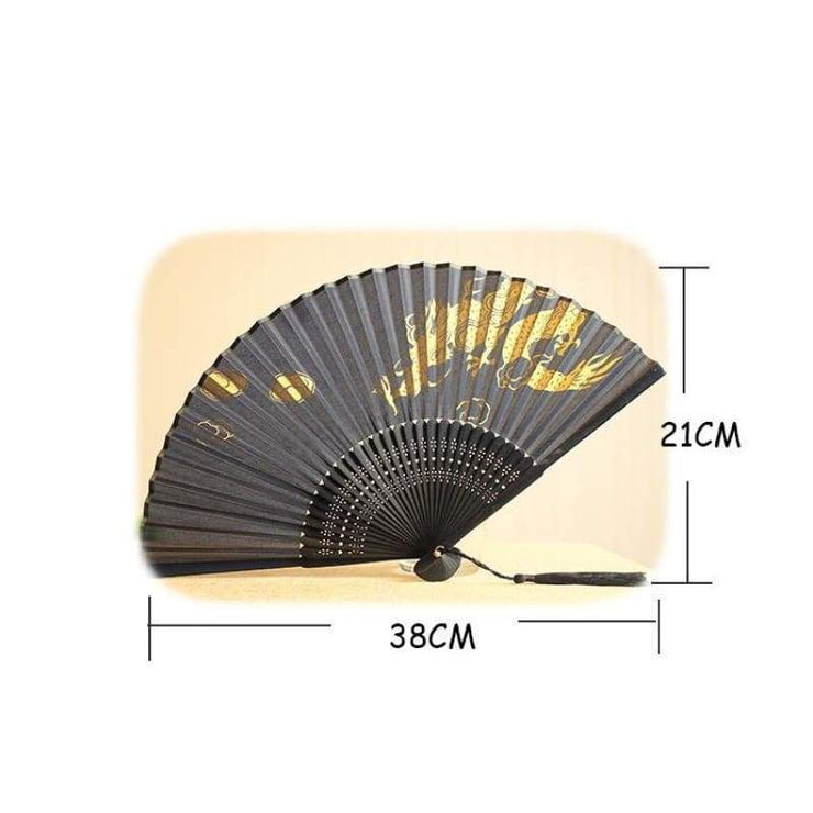 Hand Fan | Japanese Folding - Golden Dragon | Foxtume