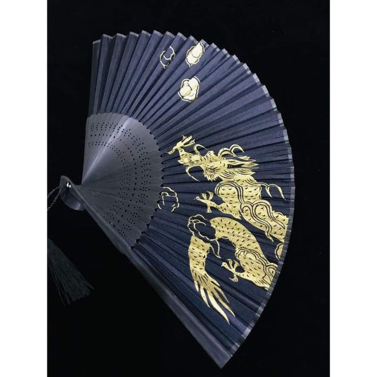 Hand Fan | Japanese Folding - Golden Dragon | Foxtume