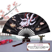 Japanese Folding Fan - Blossom and Nine-tailed