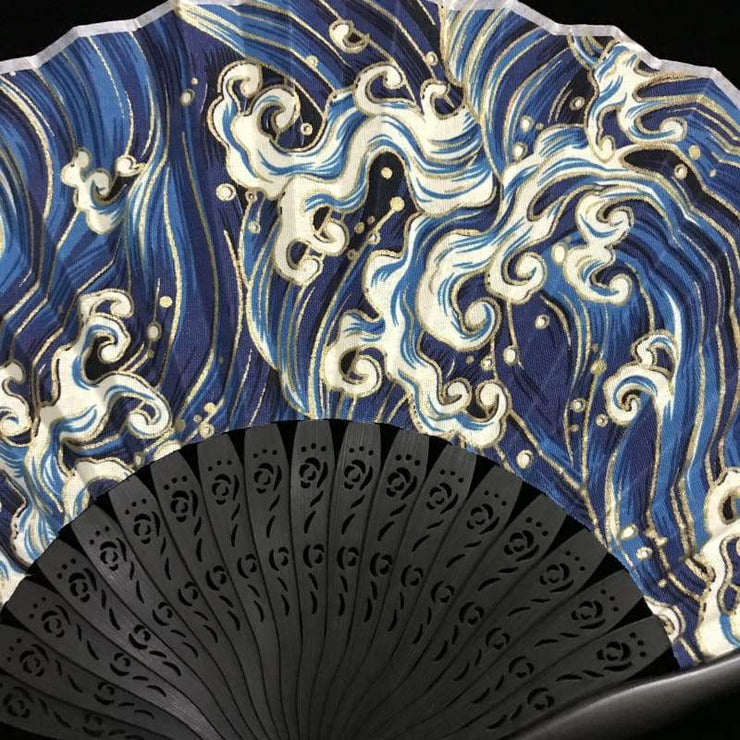 Hand Fan | Japanese Folding - Ocean | Foxtume