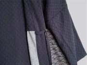 Japanese Wave Indigo Men's Haori Kimono Jacket