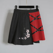 Gothic Kitsune Black Skirt Set