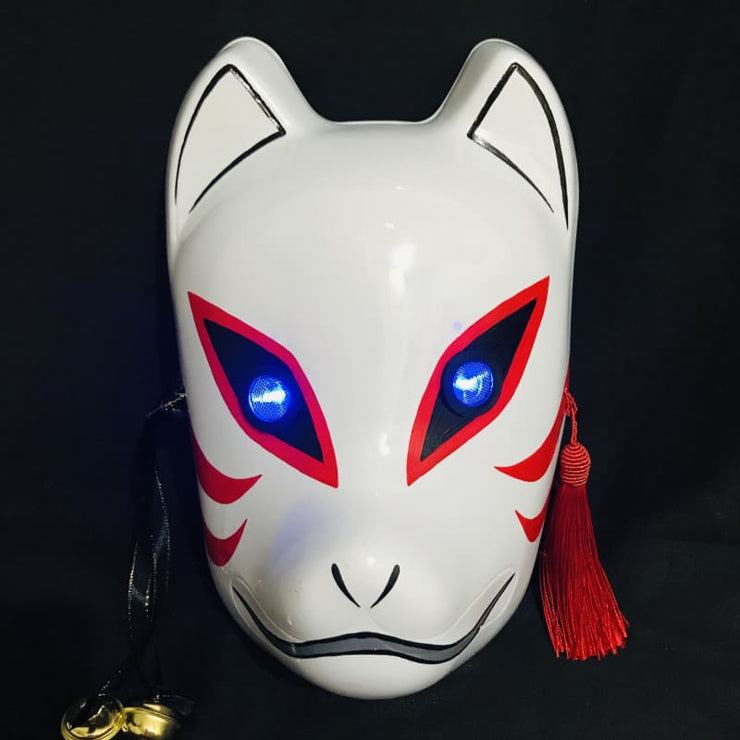 Blue Eye Kitsune Mask Ninja Cosplay