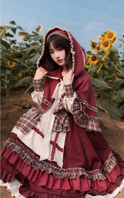 Red Riding Hood Lolita Cape Dress