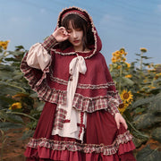 Red Riding Hood Lolita Cape Dress